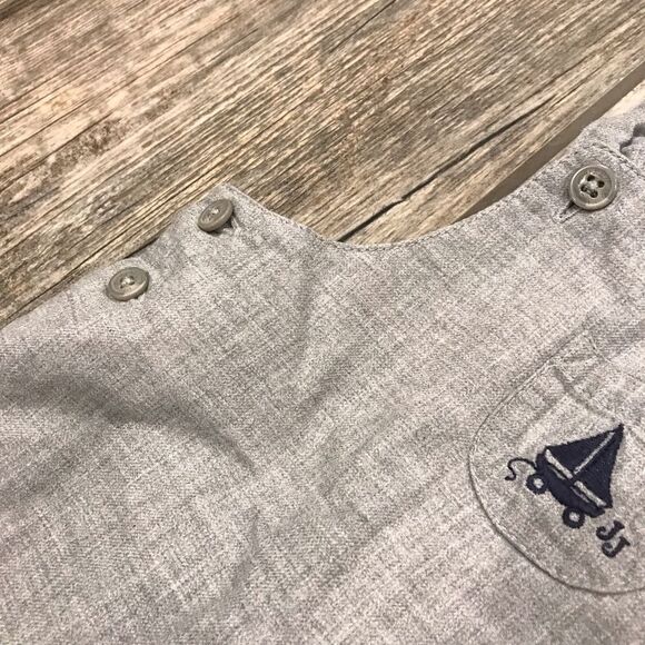 Janie and Jack sleeveless romper with boat print - Picture 5 of 10